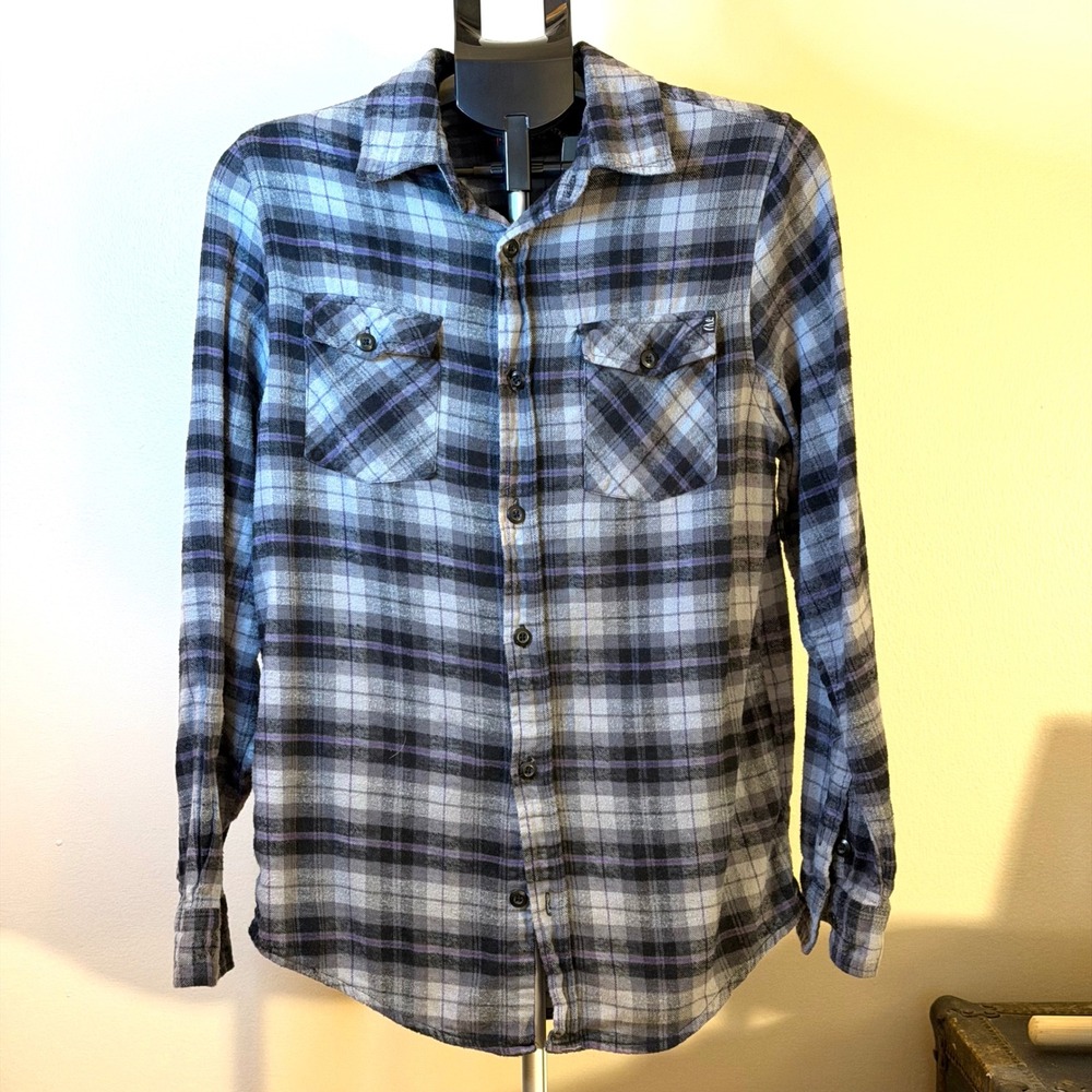 Molokai Vintage Plaid Flannel Women S 100% Cotton Soft Grunge Distressed Shirt